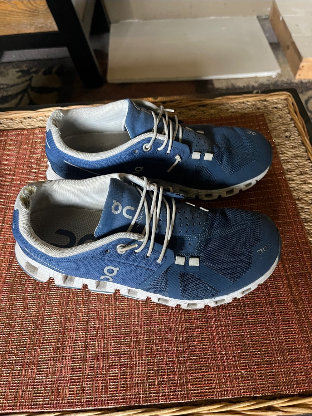 On Running Blue Womens Athletic Running Shoes 7w
